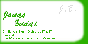 jonas budai business card